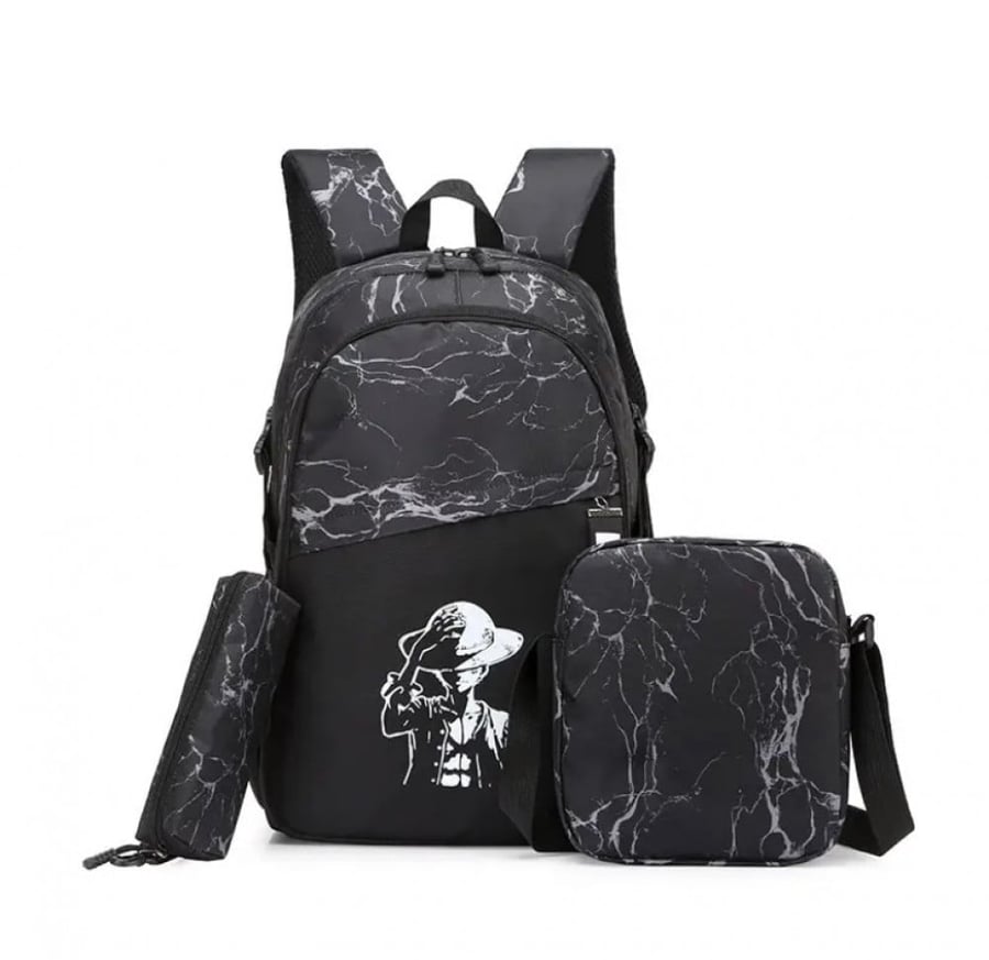 A backpack set with strong fabric, 3 pieces