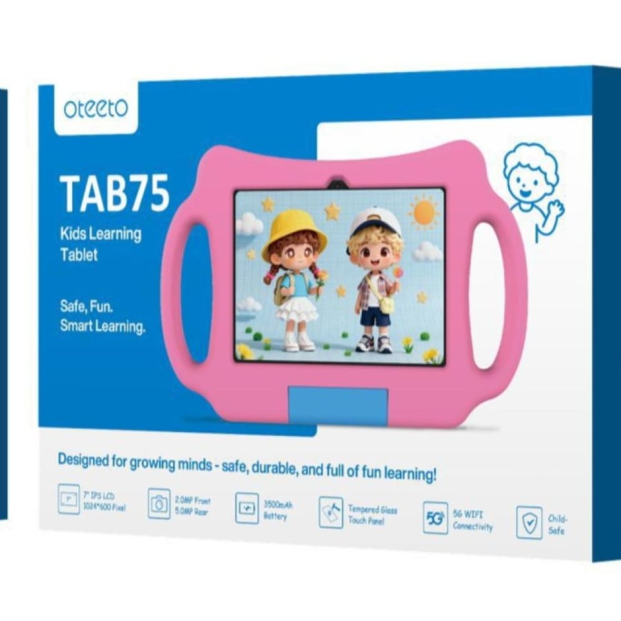 تابلت أطفال Oteeto TAB 75 بشاشة 7.5 بوصة – 1GB RAM – 16GB – بطارية 2000mAh | مناسب للأطفال