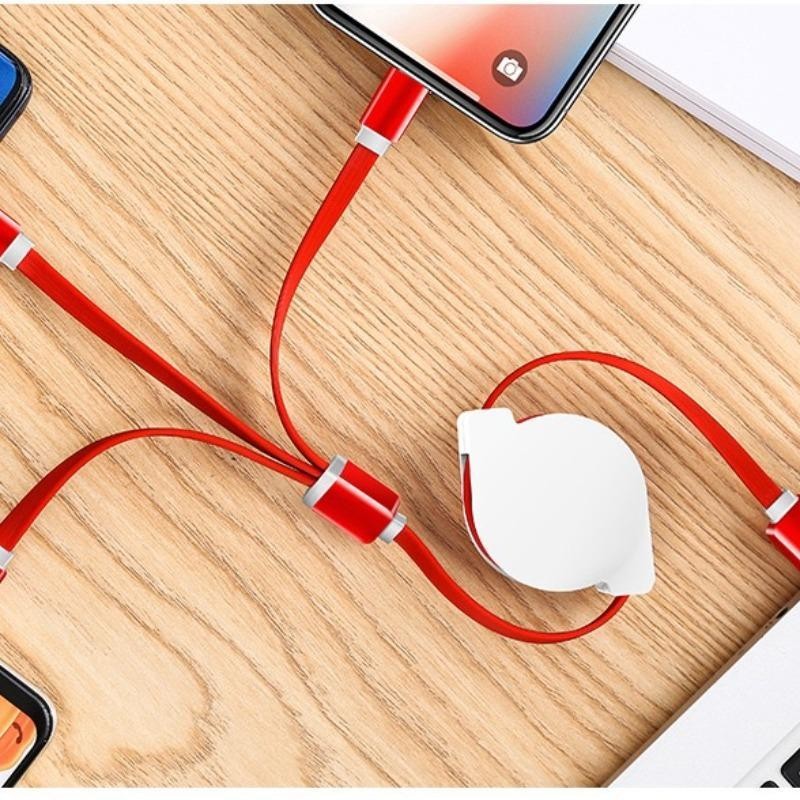 3 in 1 retractable USB charging cable