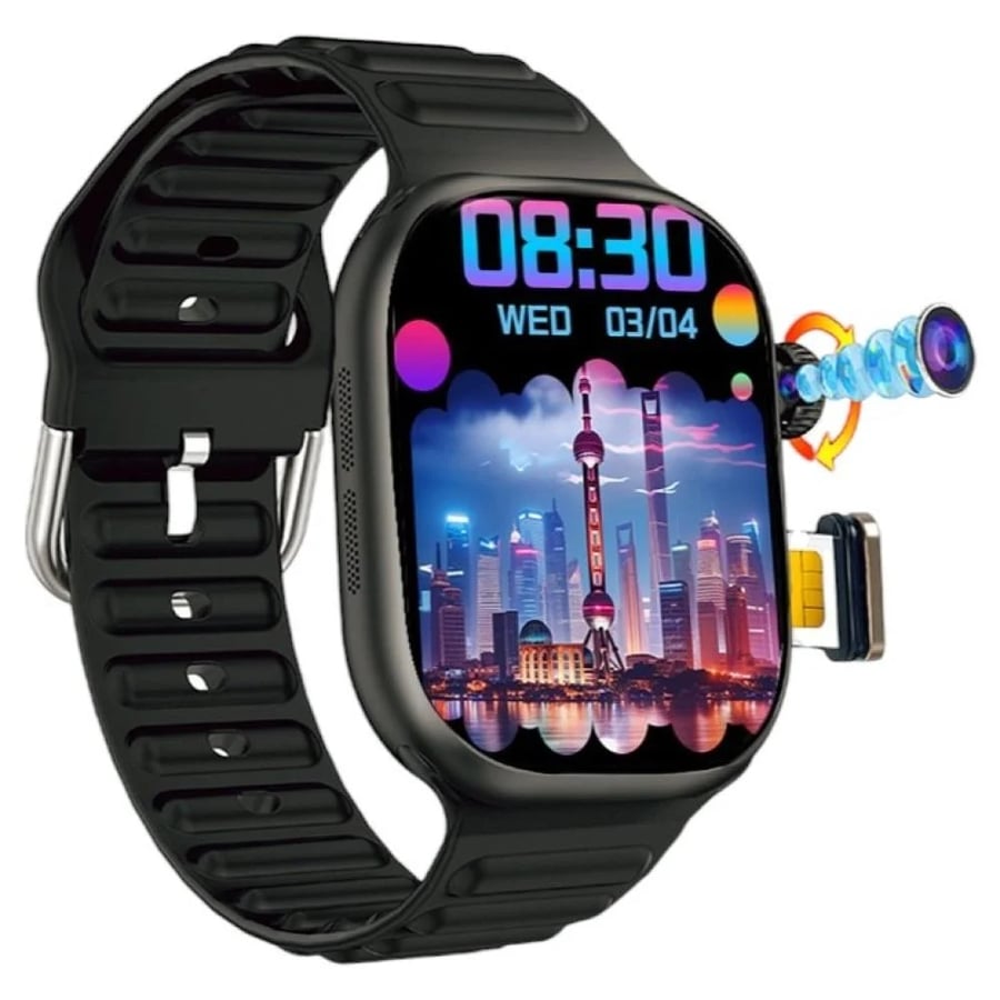 ساعة Smartbarry EDS C99 Plus الذكية بشاشة AMOLED ‎2.06‎ إنش – كاميرا دوارة 4G GPS وذاكرة 3+32GB