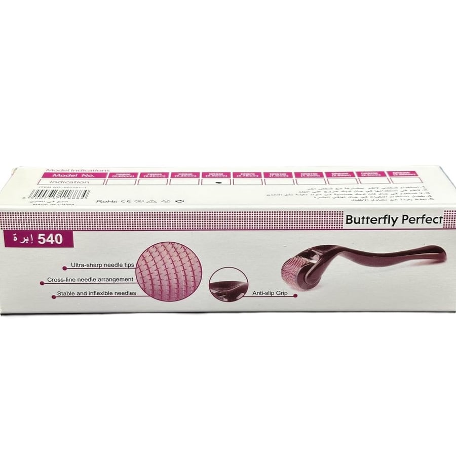 Butterfly Perfect ديرما رول للتخلص من التجاعيد 540 ابرة بمقاس 0.5ملم