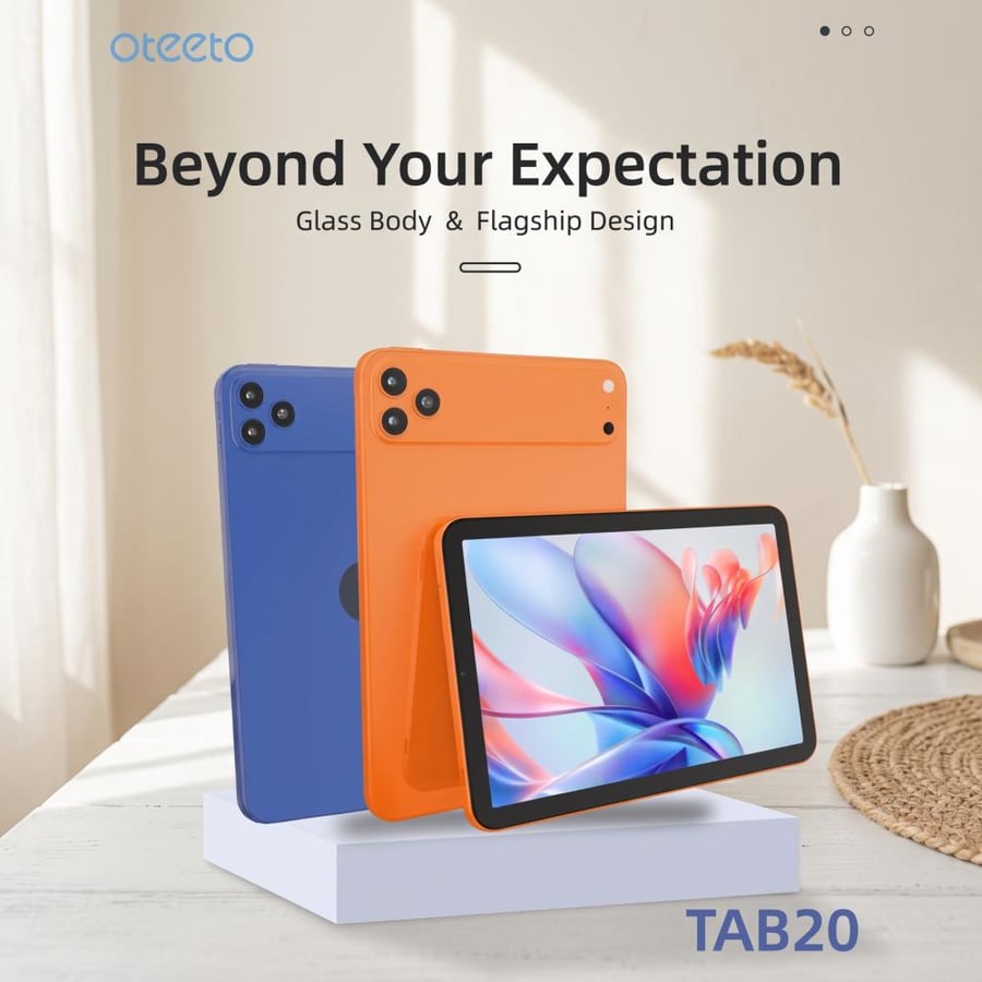 Oteeto Tab 20 Tablet 10 Inch 3GB+32GB – Dual 4G SIM – 5000mAh Battery