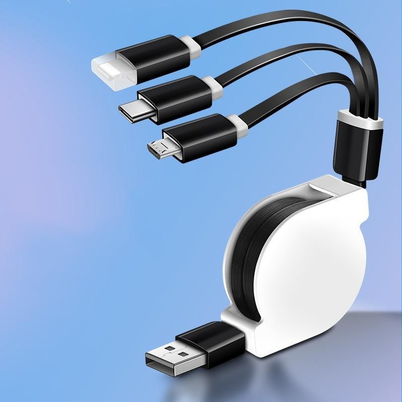 3 in 1 retractable USB charging cable