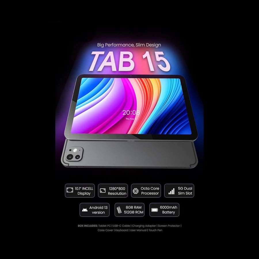 تابلت أوتيتو TAB15، شاشة 10.1 بوصة، رام 64GB  | 2GB ، معالج رباعي النواة  كيبورد وقلم