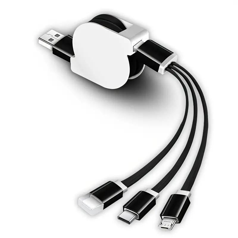 3 in 1 retractable USB charging cable