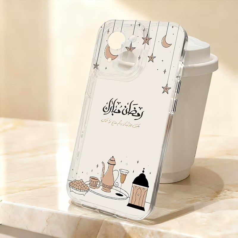 Ramadan Mubarak iPhone Case - Moon, Stars & Lanterns Design (All Models)