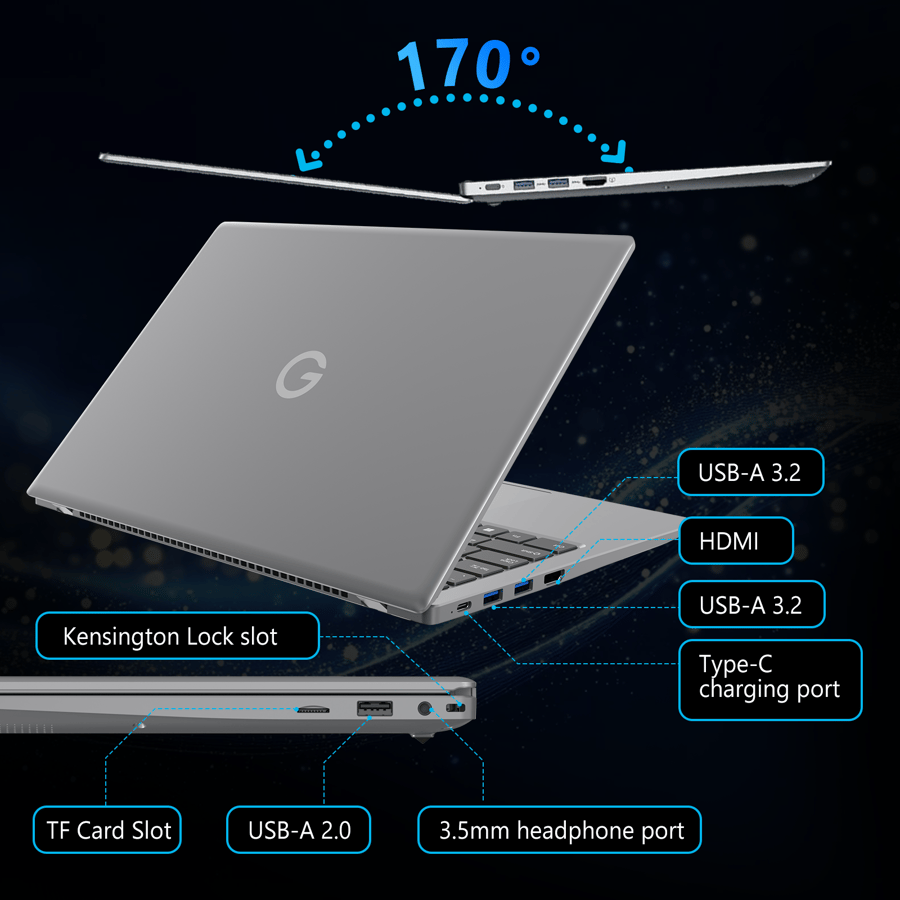 G-tab GT14 Laptop 14 Inch FHD Intel Pentium Gold 8GB RAM 256GB SSD Windows 11