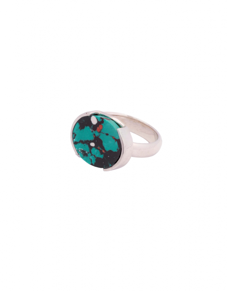 Royal silver ring with turquoise stone