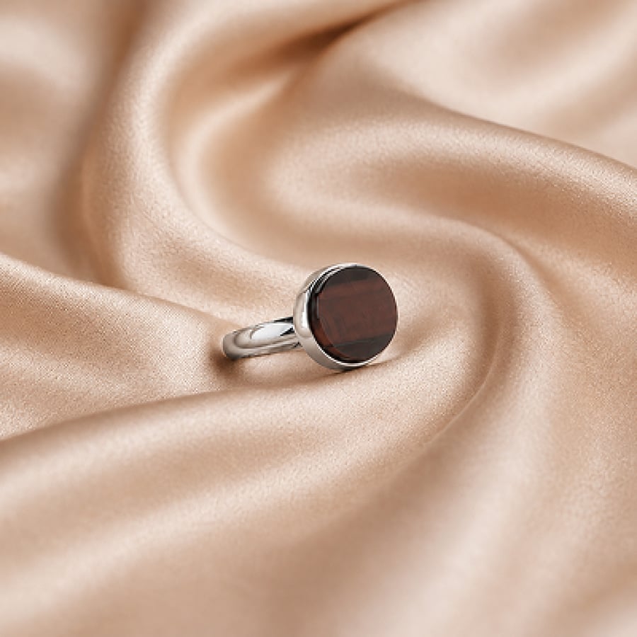 Natural tiger stone ring