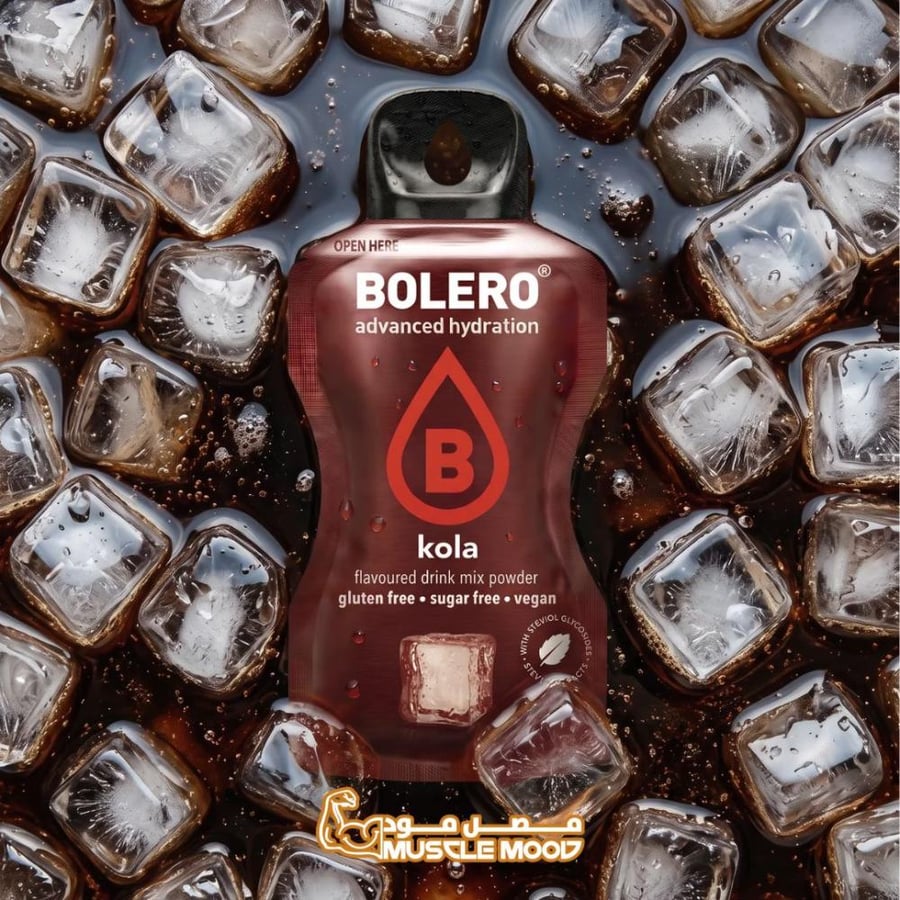 بوليرو منكهات الماء بنكهة (الكولا) BOLERO Kola – كرتون 12 ظرف × 9 جم