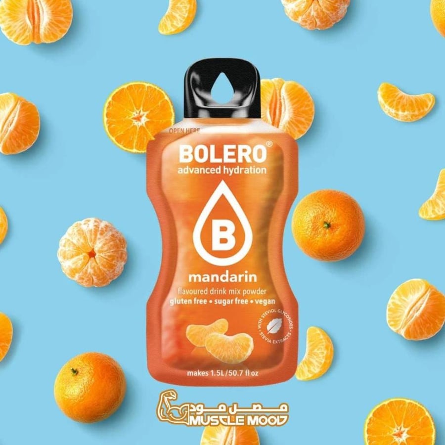 بوليرو منكهات الماء بنكهة(التانج) BOLERO Mandarin – كرتون 12 ظرف × 9 جم
