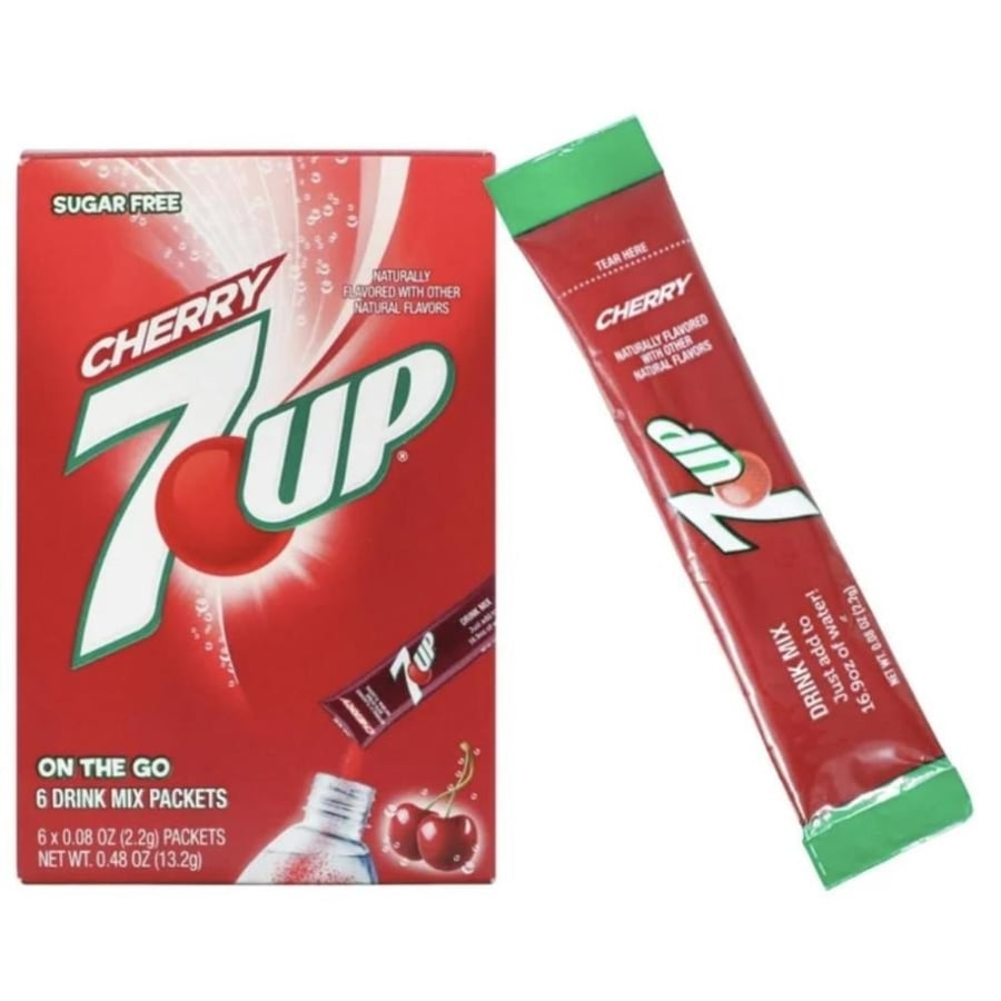 سفن آب،بنكهة(الكرز)-منكهات ماء خالية السكر!-باكت 6أظرف(7Up Water flavors)