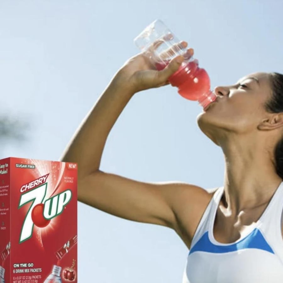 سفن آب،بنكهة(الكرز)-منكهات ماء خالية السكر!-باكت 6أظرف(7Up Water flavors)