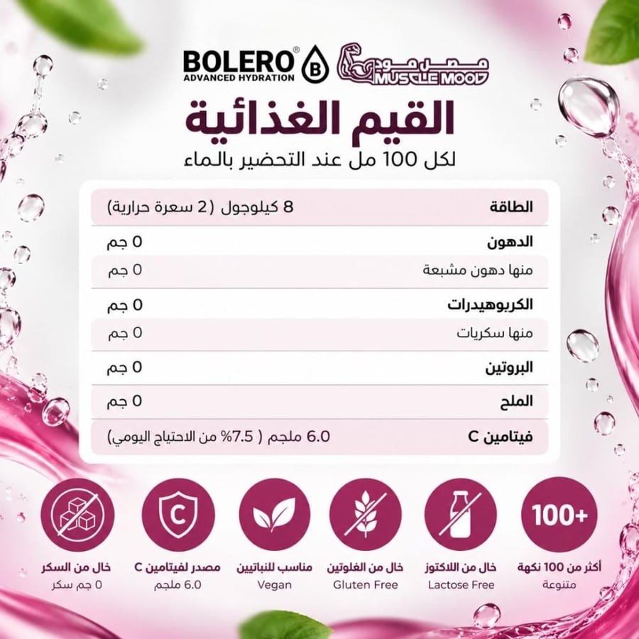 بوليرو منكهات الماء بنكهة الباشن فروت BOLERO Passionfruit – عبوة واحدة 9 جم