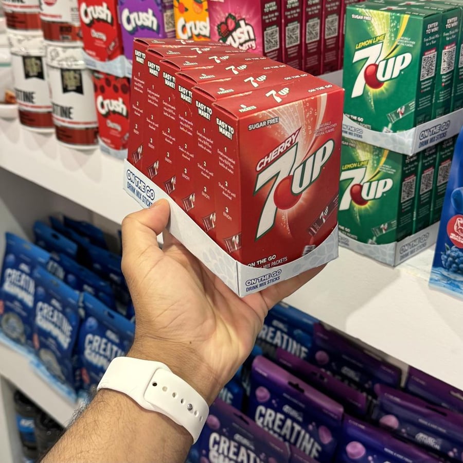 سفن آب،بنكهة(الكرز)-منكهات ماء خالية السكر!-باكت 6أظرف(7Up Water flavors)