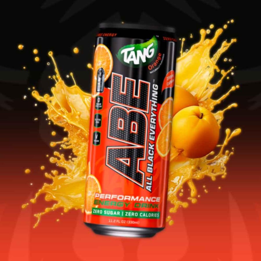 مشروب ABE Pre-Workout بنكهة تانج برتقال إصدار محدود – خالي من السكر | 330 مل – 200 ملجم كافيين