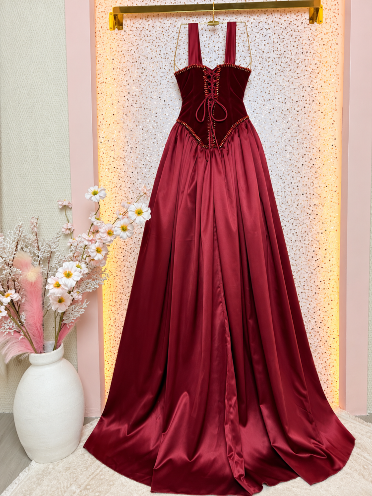 فستان  فيلارا العنابي | Velara Burgundy