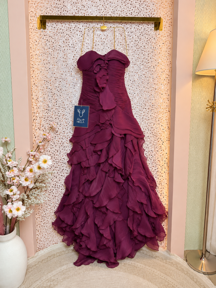 فستان روزافيا البرغندي | Rosavia Burgundy Dress �