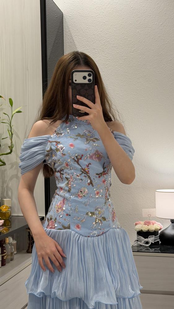 فستان ليان | Sky Blossom Dress