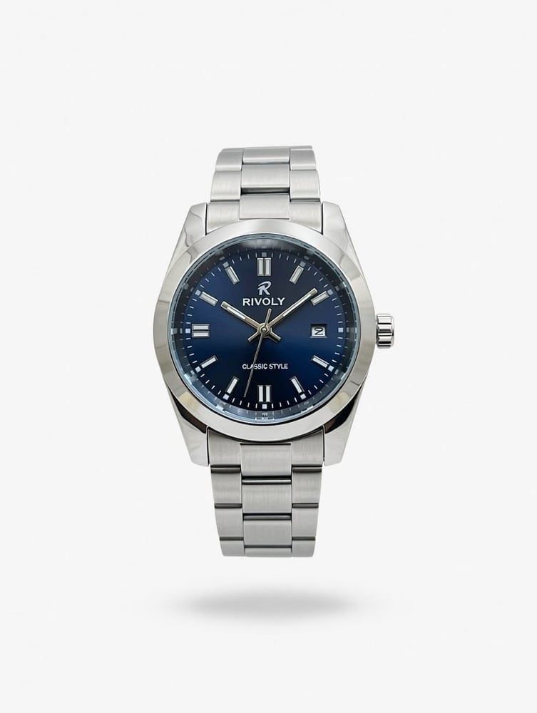 Men's watch metal - blue