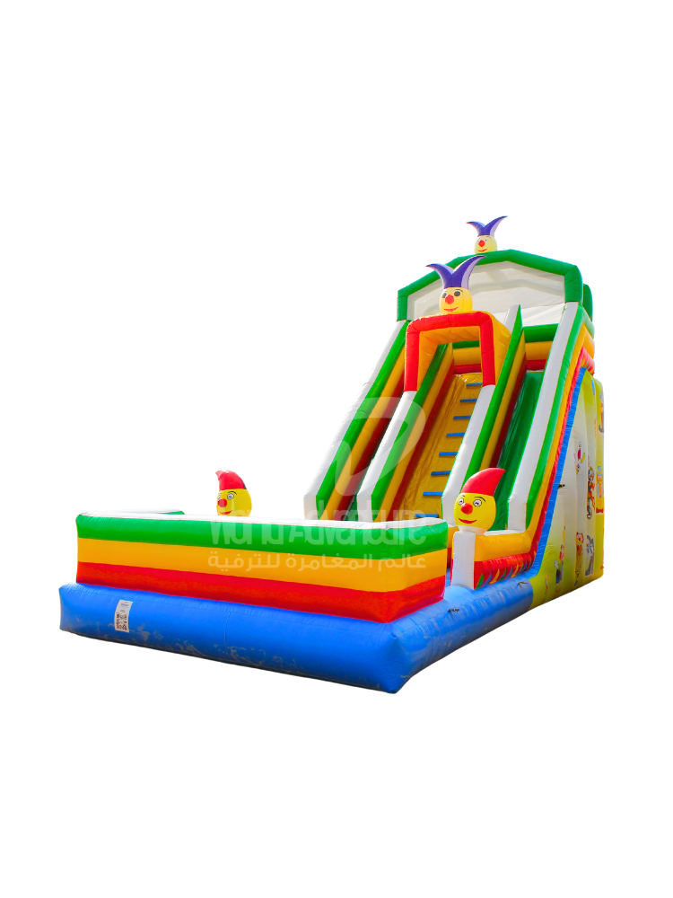 Giant clown slide - 12m - dry - daily rent