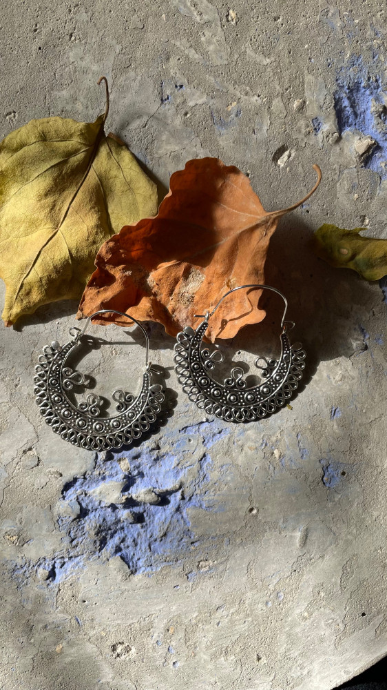 Vintage Antique Silver Earring