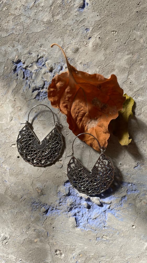 Vintage Antique Silver Earring