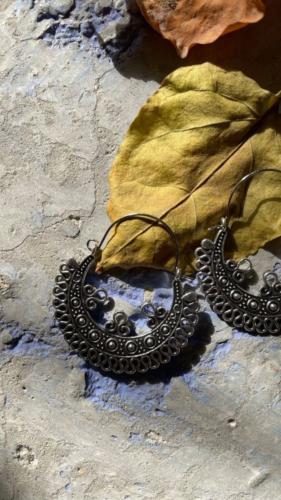 Vintage Antique Silver Earring