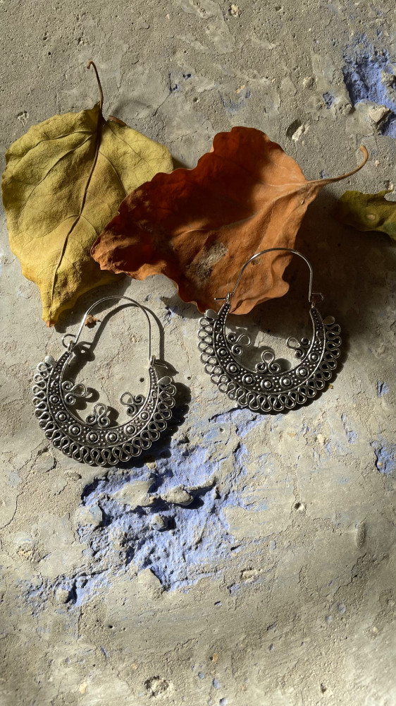 Vintage Antique Silver Earring