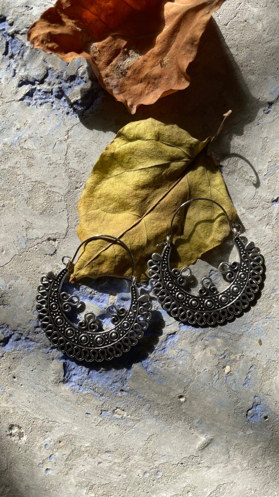 Vintage Antique Silver Earring
