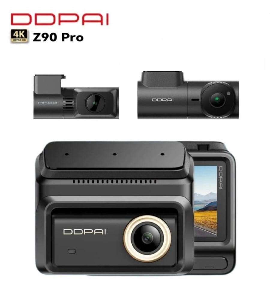 داش كام دي دي باي  DDPAI Z90 Pro 4K أمامية ، داخلية ، خلفية