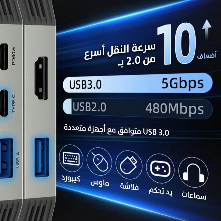 وصلة PIVA DS6 Pro 6 في 1 متجر ريد باور
