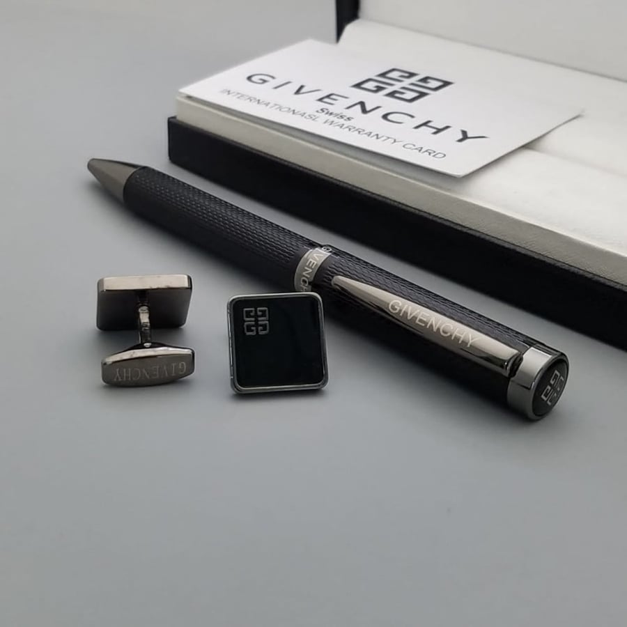 Pen and Givenchy clutch