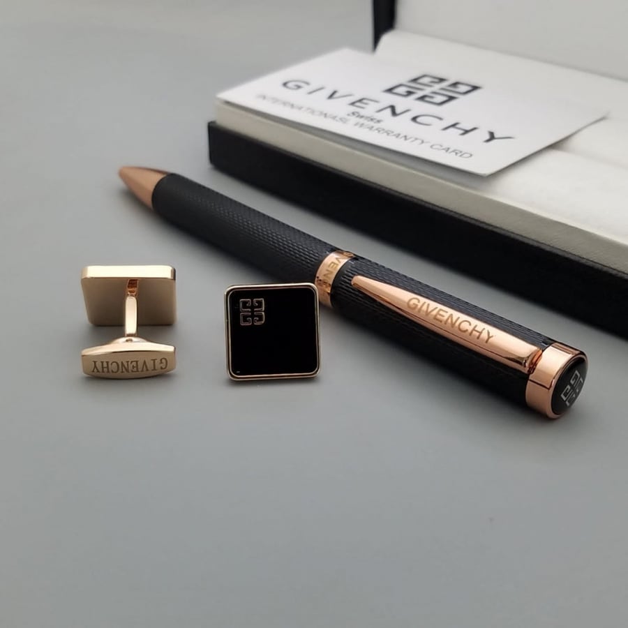 Pen and Givenchy clutch