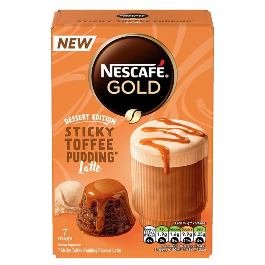 اظرف مسحوق نسكافيه جولد ستيكي توفي لاتيه NESCAFE GOLD STICKY COFFE LATTE PUDDING