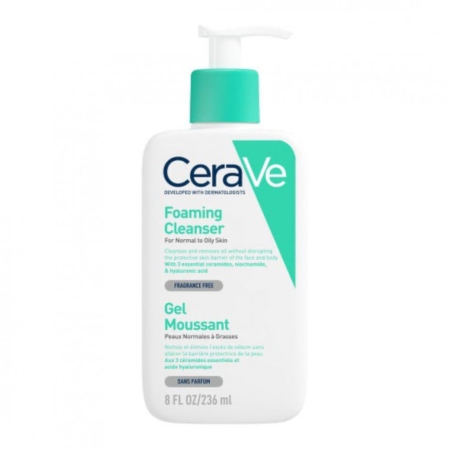 سيرافي غسول رغوي للبشرة العادية إلى الدهنية والمختلطة  236 حجم CeraVe