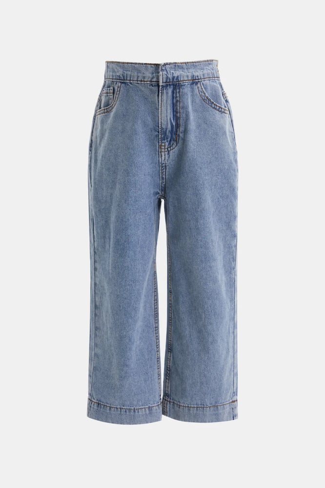 wide leg denim pants