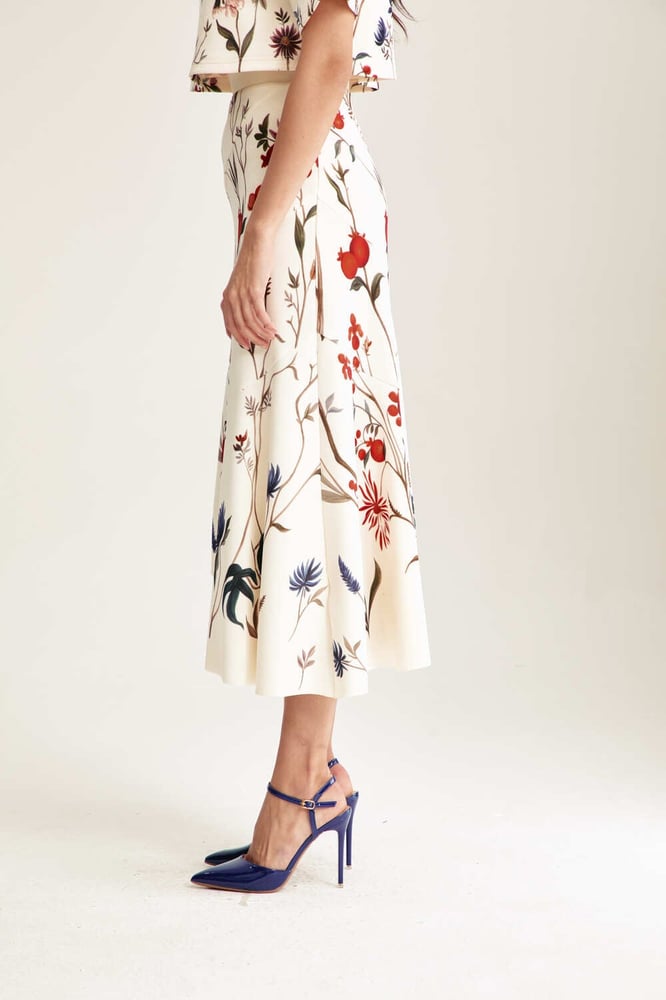 A skirt with an asymmetric cut.