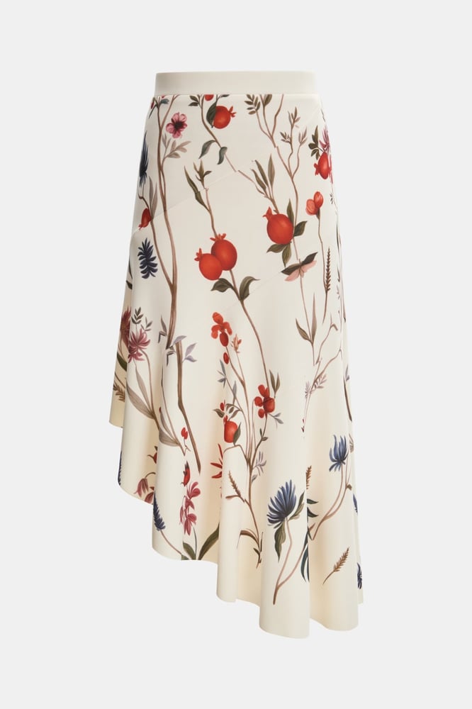 A skirt with an asymmetric cut.