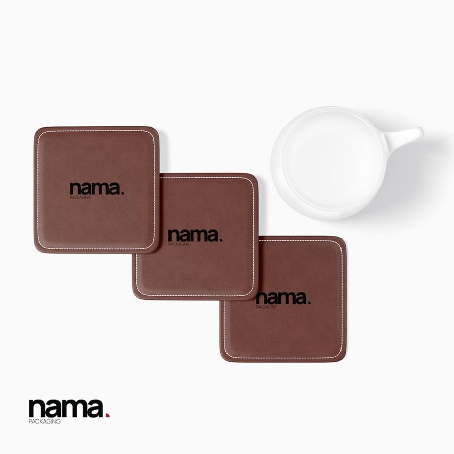 Leather Cup Coaster(قاعدة أكواب جلدي)