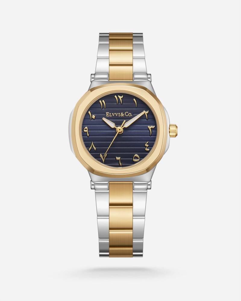 Women's watch, Elle & Co style, elegant in gold and silver color