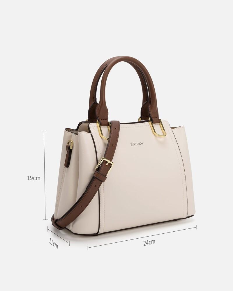Women's bag in white and brown
