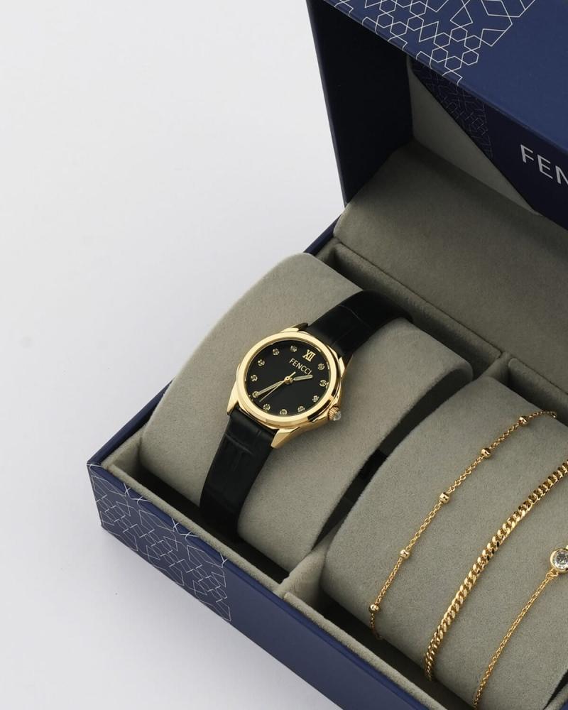 A women's gift, Givenchy, with an elegant design of a watch and bracelets.