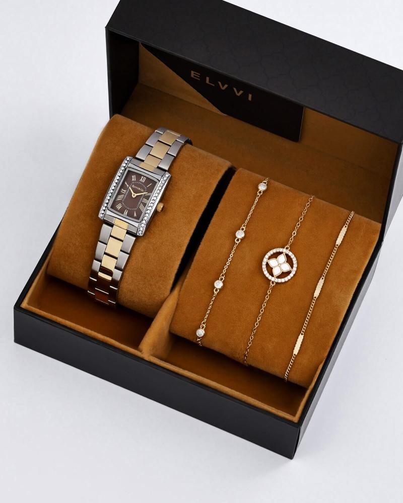 Women's gift: watch and bracelets, Elle and Co