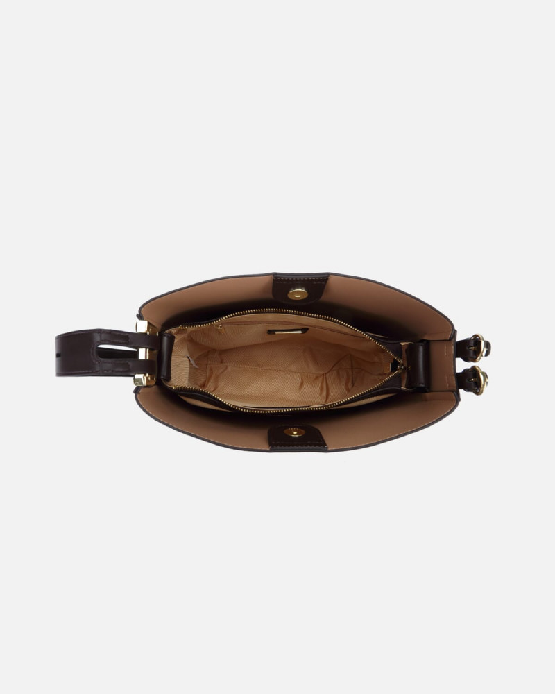 A bag with a modern design in brown color | NLH006F0201