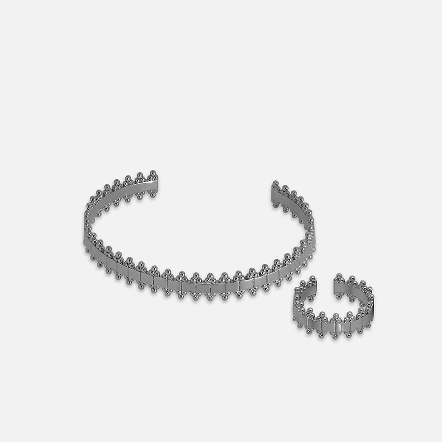 ‎ اسوارة زايروس النسائية مع خاتم بتصميم عصري  |  ZB002L11