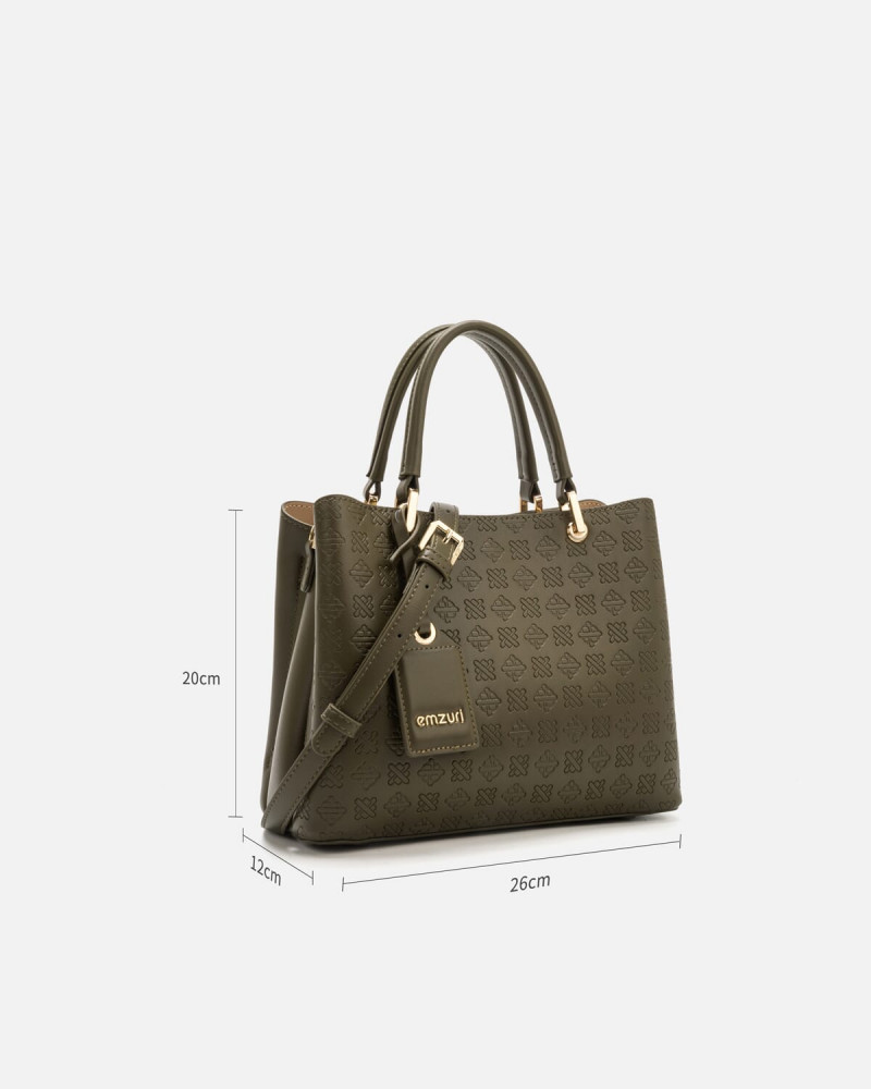 Women's bag Imuziouri in olive color | ELH011F0801