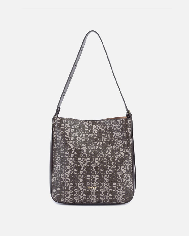 A bag with a modern design in brown color | NLH006F0201