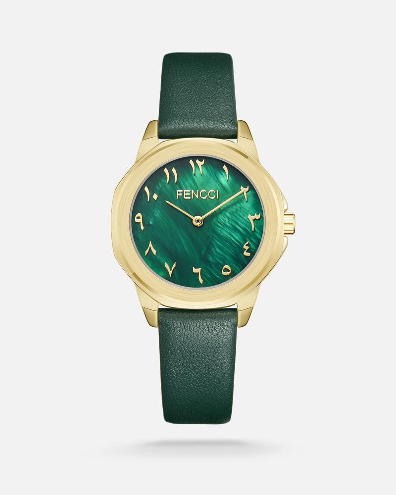 A distinguished women's gift, a watch made of leather and bracelets