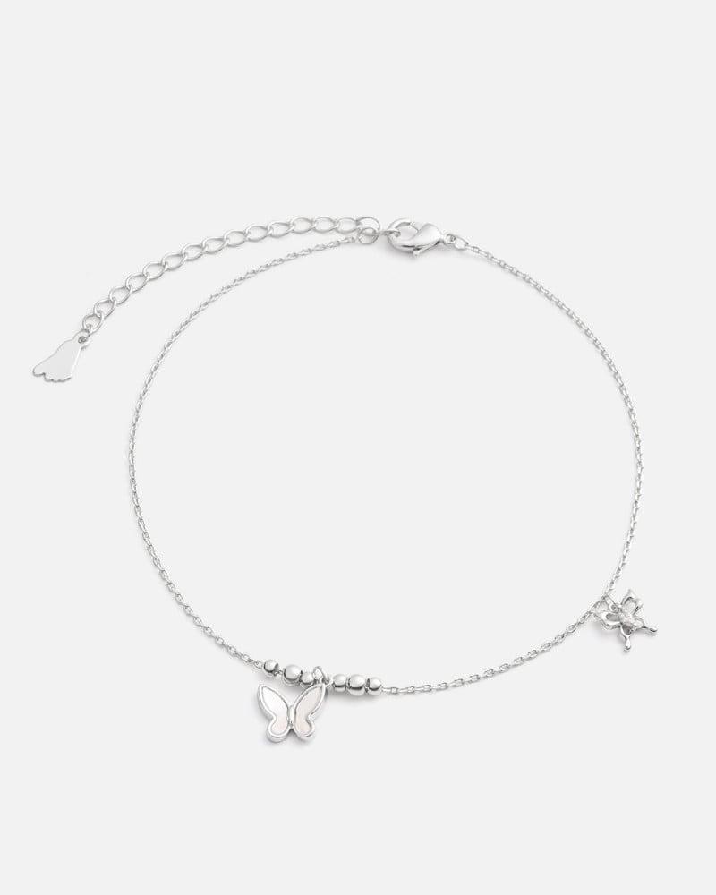 ‎ خلخال نسائي أنيق بلون فضي